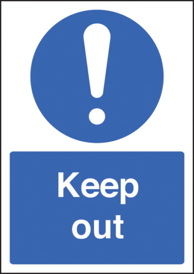 Keep out A4 self adhesive vinyl