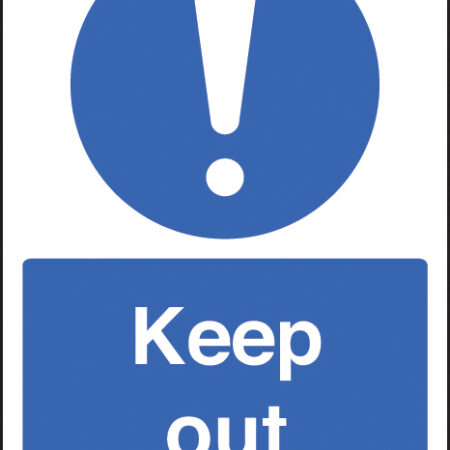 Keep out A4 self adhesive vinyl