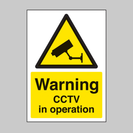 Warning CCTV in operation  A4 rigid plastic