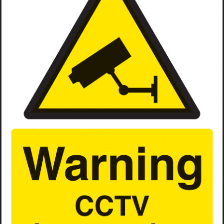 Warning CCTV in operation A4 self adhesive vinyl