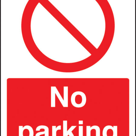 No parking  A4 rigid plastic