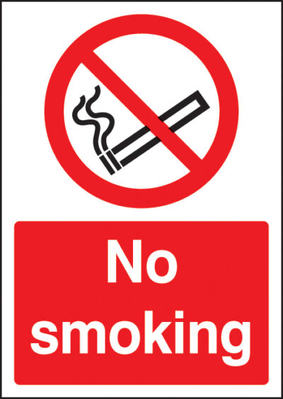 No smoking A4 self adhesive vinyl