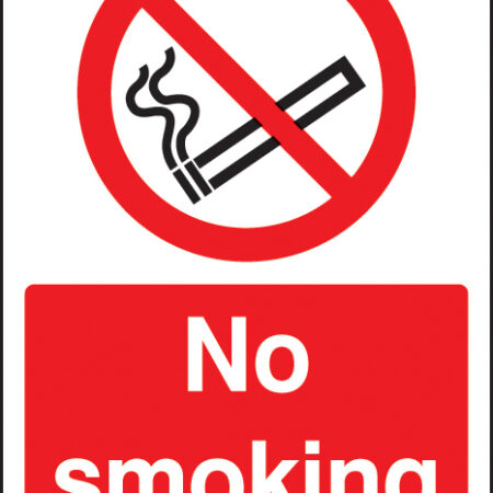 No smoking A4 self adhesive vinyl