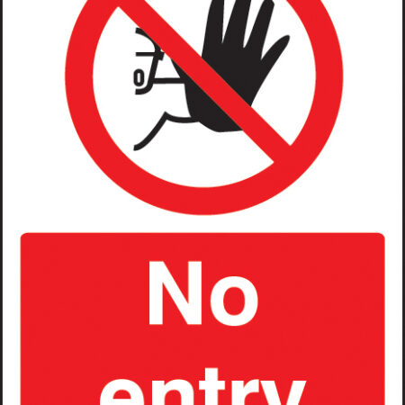 No entry A4 self adhesive vinyl