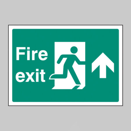 Fire exit up  A4 rigid plastic