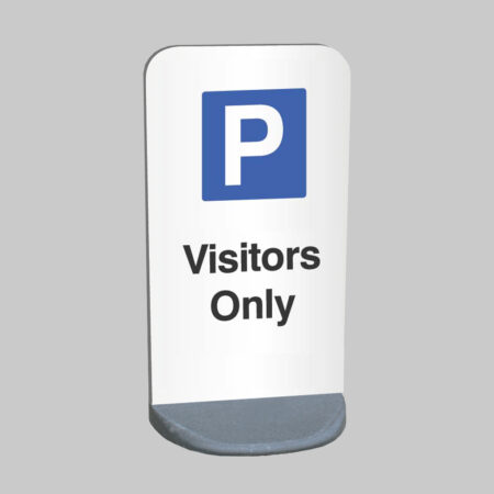 Parking Visitors only - 460×850mm panel (1.2mm aluminium) 9kg pvc base single sided