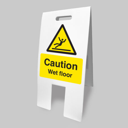 Caution wet floor (self standing folding sign)
