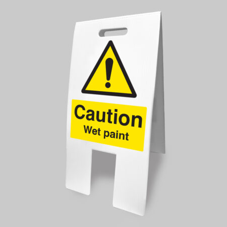 Caution wet paint (self standing folding sign)