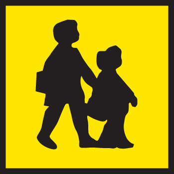 School bus back reflective 400x400mm