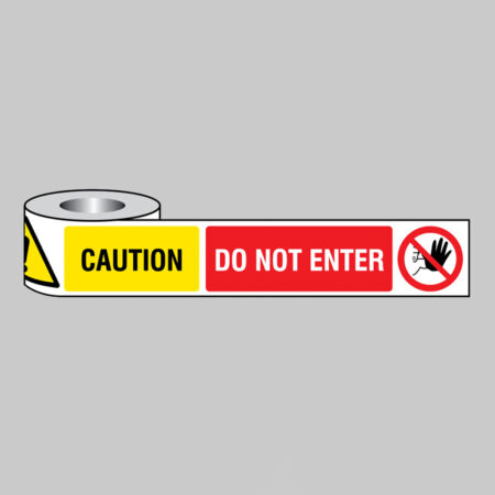 Caution Do Not Enter barrier tape  250m x 75mm non-adhesive polythene