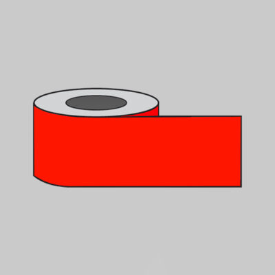 Plain Red barrier tape  200m x 75mm non-adhesive polythene
