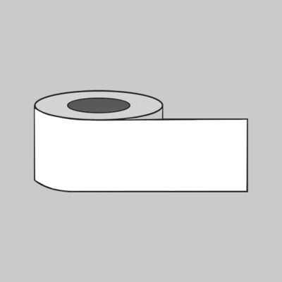 Plain White barrier tape  200m x 75mm non-adhesive polythene