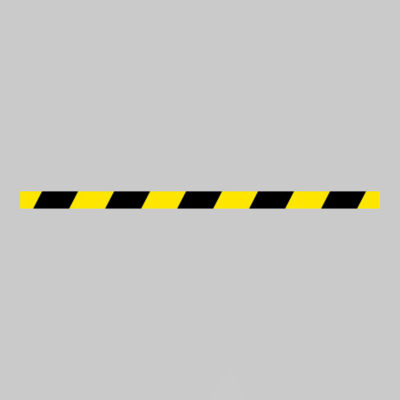 Black/Yellow Floor graphic strip 1000x50mm