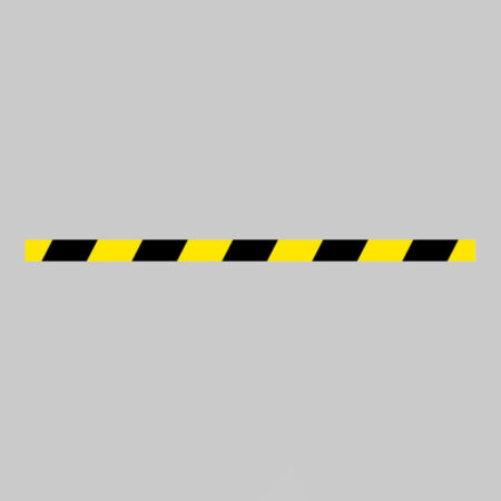 Black/Yellow Floor graphic strip 1000x50mm