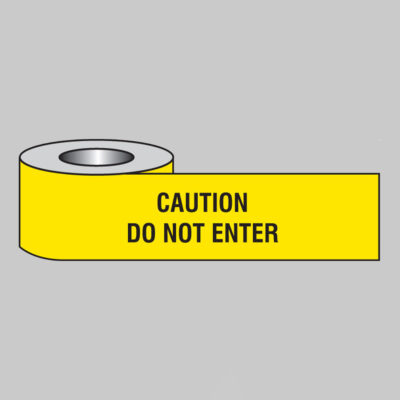 Caution do not enter barrier tape 250m x 75mm non-adhesive polythene