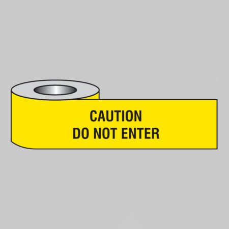 Caution do not enter barrier tape 250m x 75mm non-adhesive polythene