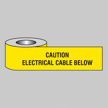 Caution electrical cable below underground tape 365m x 150mm premier polymer polythene