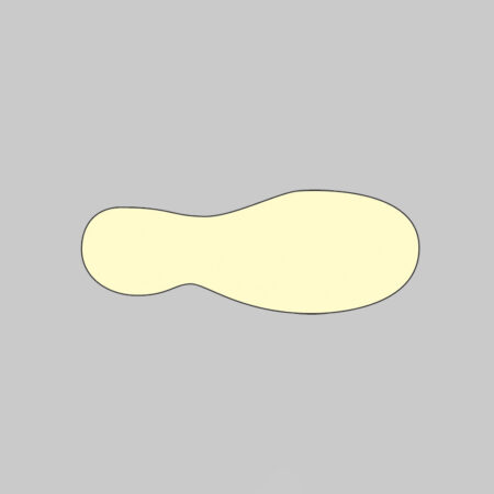 Photoluminescent anti-slip adhesive footprints 240x90mm pack of 20