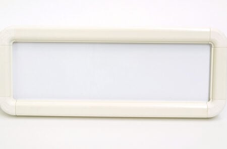 Suspended frame 300x100mm white c/w suspension kit