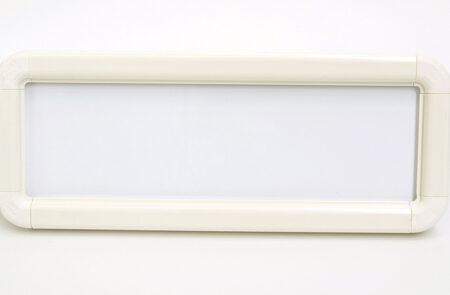 Suspended frame 600x200mm white c/w suspension kit