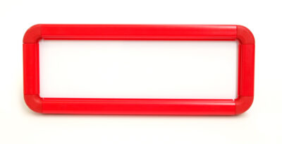 Suspended frame 300x100mm red c/w suspension kit