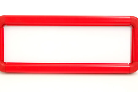 Suspended frame 600x200mm red c/w suspension kit