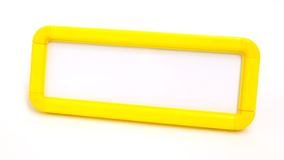 Suspended frame 300x100mm yellow c/w suspension kit