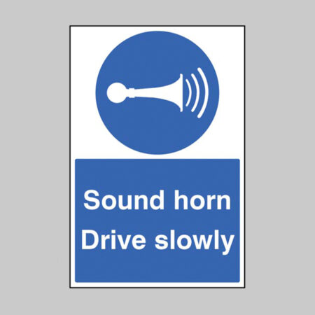 Sound horn drive slowly floor graphic 400x600mm