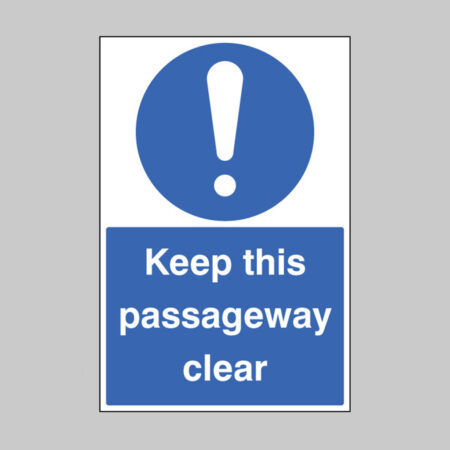 Keep this passageway clear floor graphic 400x600mm