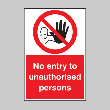 No entry to unauthorised persons floor graphic 400x600mm