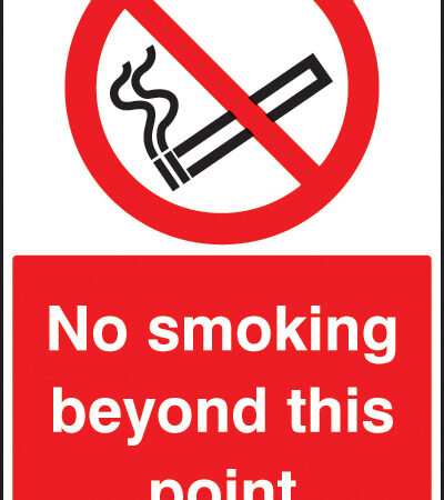 No smoking beyond this point floor graphic 400x600mm