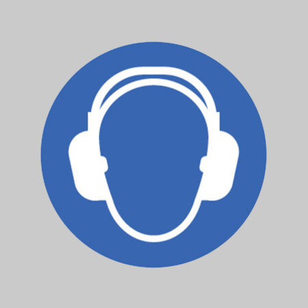 Ear protectors floor graphic 400mm dia