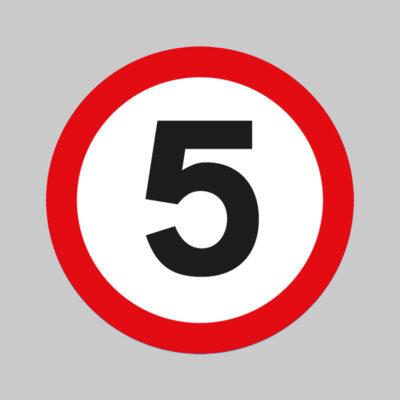 5mph floor graphic 400mm dia
