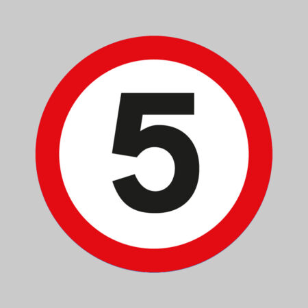 5mph floor graphic 400mm dia