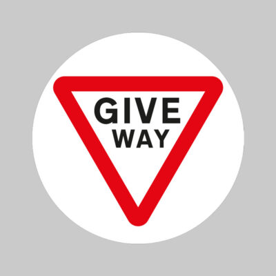 Stop give way floor graphic 400mm dia