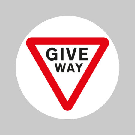 Stop give way floor graphic 400mm dia