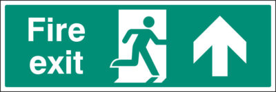 Fire exit up floor graphic 600x200mm