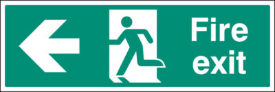 Fire exit left floor graphic 600X200mm