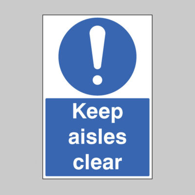 Keep aisles clear floor graphic 400x600mm