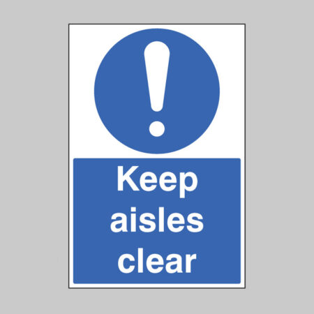 Keep aisles clear floor graphic 400x600mm