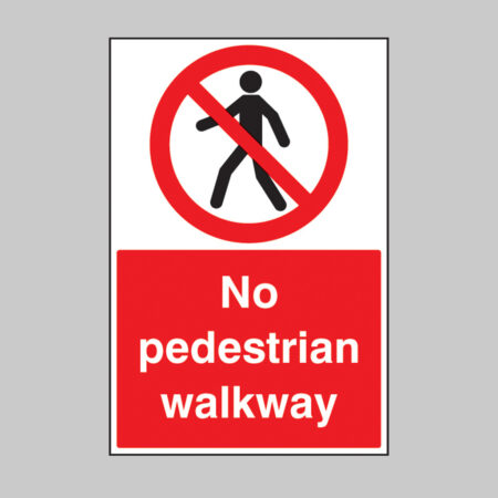 No pedestrian walkway floor graphic 400x600mm