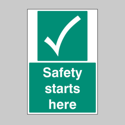 Safety starts here floor graphic 400x600mm