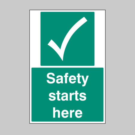 Safety starts here floor graphic 400x600mm