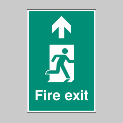 Fire exit up floor graphic 400x600mm
