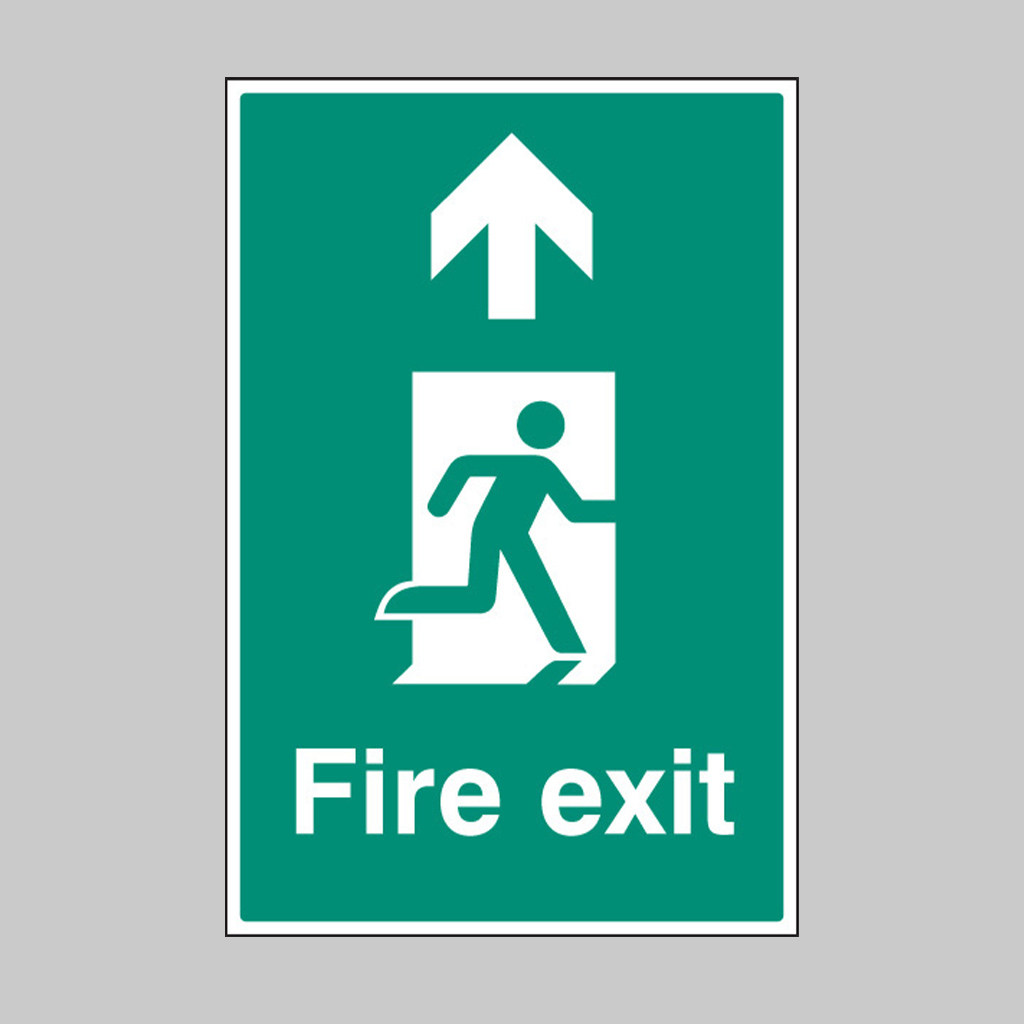Fire Exit Up Floor Graphic 400X600Mm 1 Fire exit up floor graphic 400x600mm