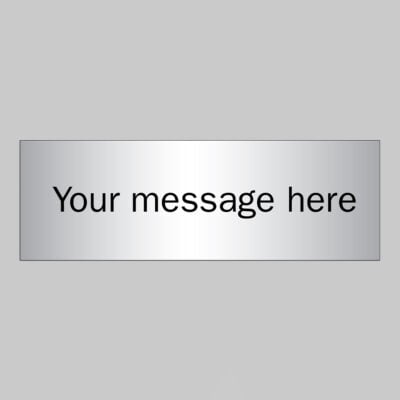 Your message here - 3mm aluminium composite brushed aluminium effect 300x100mm
