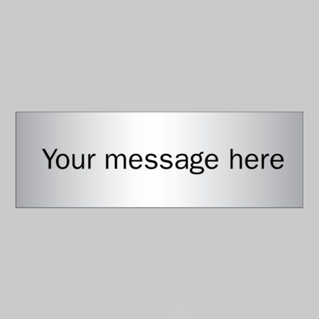 Your message here - 3mm aluminium composite brushed aluminium effect 300x100mm