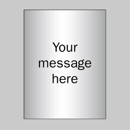 Your message here - 3mm aluminium composite brushed aluminium effect 150x200mm