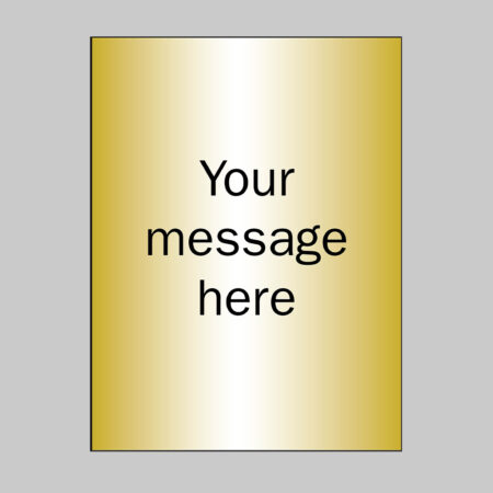Your message here - 3mm aluminium composite brushed brass effect 150x200mm