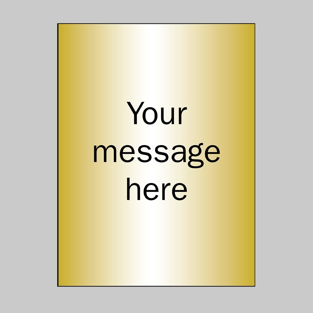 Your Message Here - 3Mm Aluminium Composite Brushed Brass Effect 150X200Mm 1 Your message here - 3mm aluminium composite brushed brass effect 150x200mm